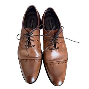 Stacy Adams Mens Leather Dress Shoes Dickinson Cap Toe Oxford Brown Size 10 M